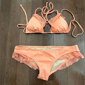Victoria’s Secret Peach Ruffle Bikini